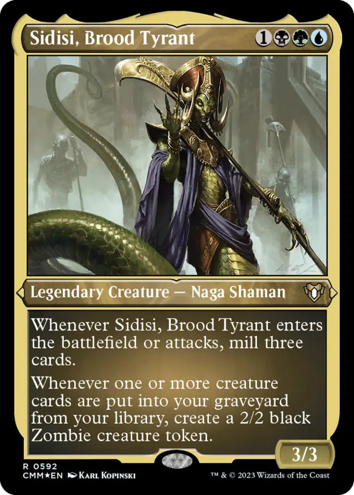 Sidisi Brood Tyrant (Foil Etched) [Commander Masters] - MTG Single