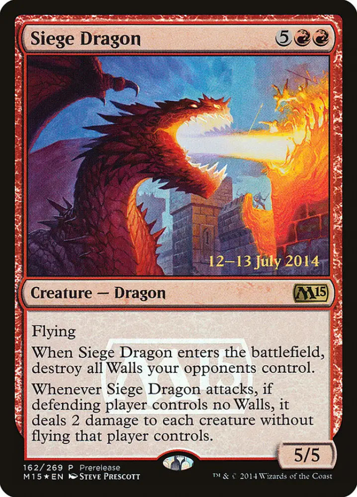 Siege Dragon [Magic 2015 Promos] - MTG Single