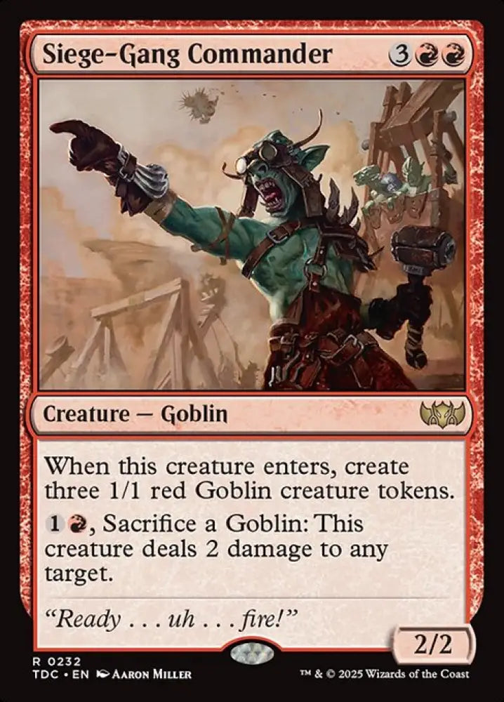 Siege-Gang Commander (232) [Tarkir: Dragonstorm Commander]