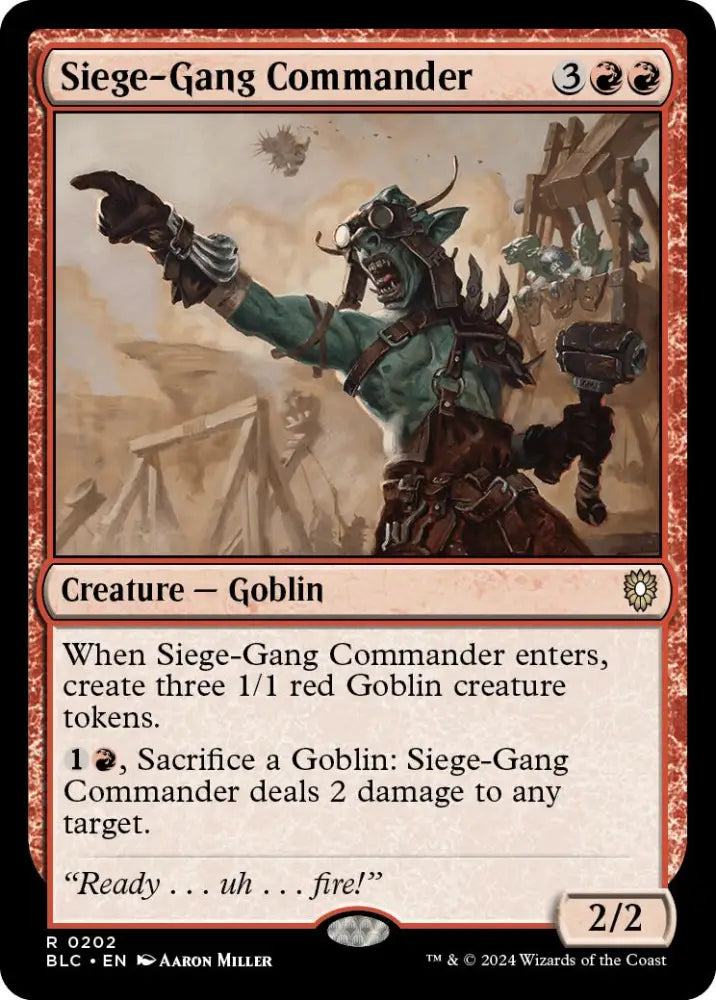Siege-Gang Commander [Bloomburrow Commander] - MTG Single