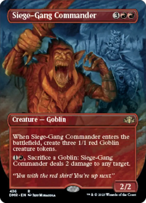 Siege-Gang Commander (Borderless Alternate Art) [Dominaria Remastered] - MTG Single