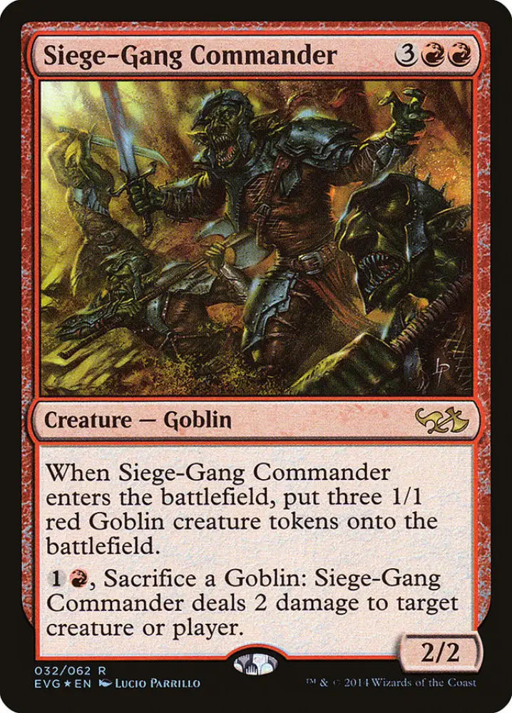 Siege-Gang Commander (Elves vs. Goblins) [Duel Decks Anthology] - MTG Single