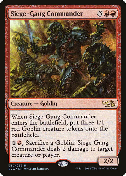 Siege-Gang Commander (Elves vs. Goblins) [Duel Decks Anthology] - MTG Single