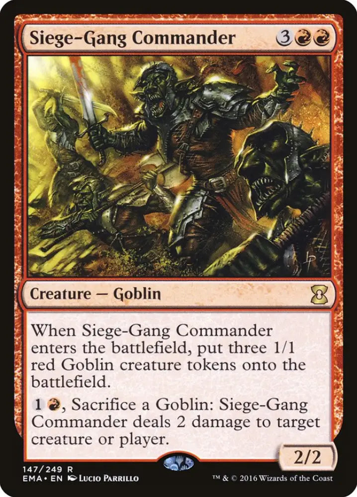 Siege-Gang Commander [Eternal Masters] - MTG Single