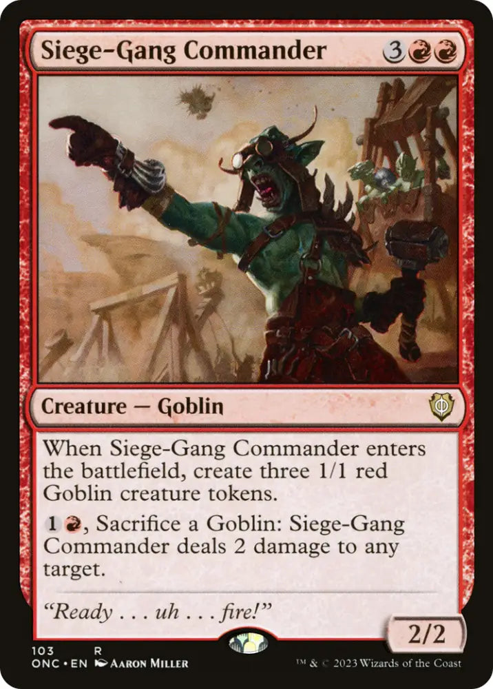 Siege-Gang Commander [Phyrexia: All Will Be One Commander] - MTG Single