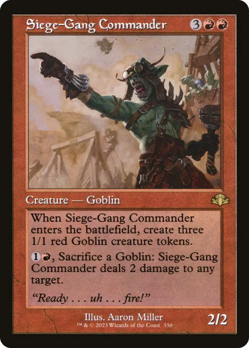 Siege-Gang Commander (Retro) [Dominaria Remastered] - MTG Single