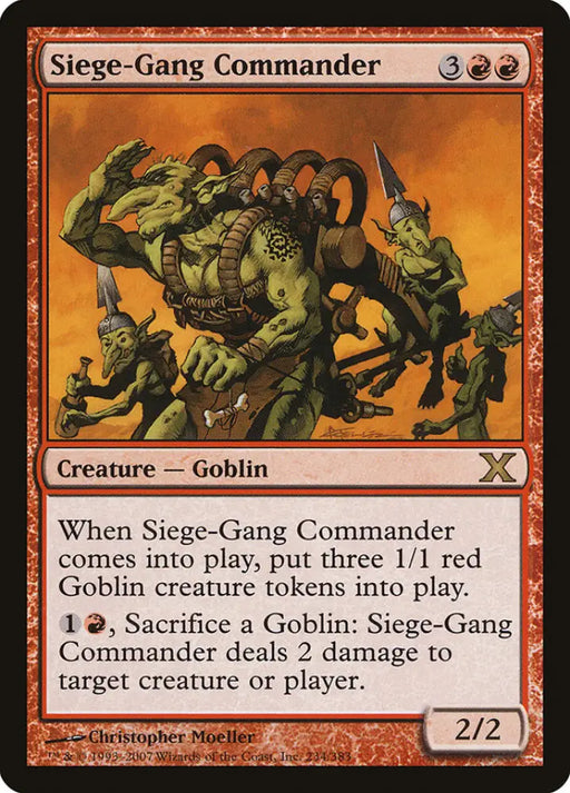 Siege-Gang Commander [Tenth Edition] - MTG Single