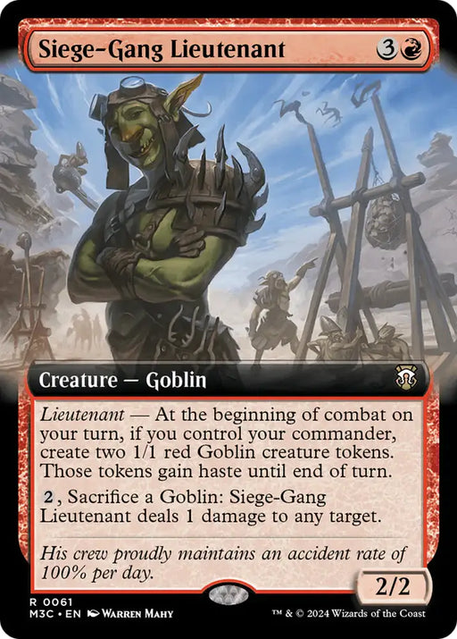 Siege-Gang Lieutenant (Extended Art) [Modern Horizons 3 Commander] - MTG Single