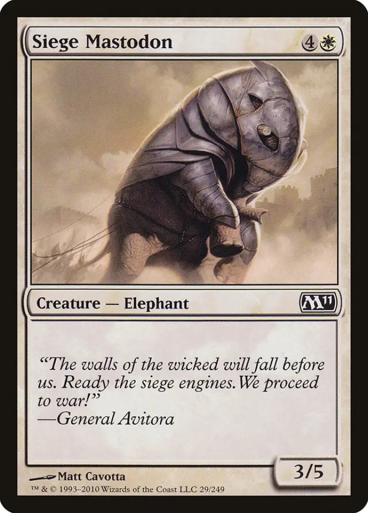 Siege Mastodon [Magic 2011] - MTG Single