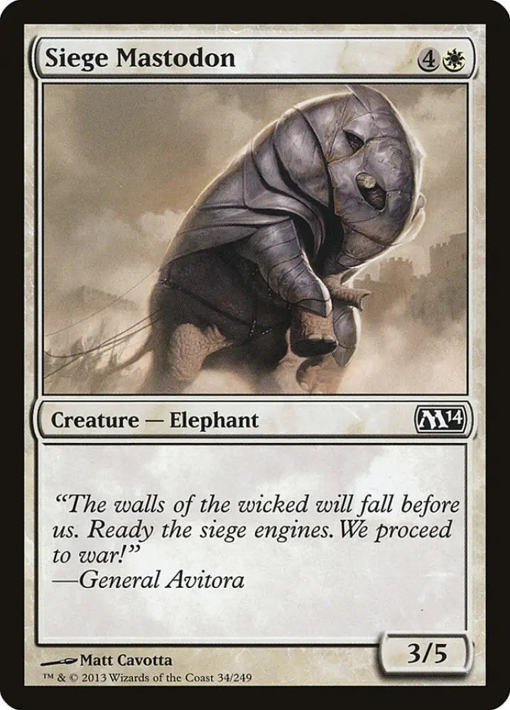 Siege Mastodon [Magic 2014] - MTG Single