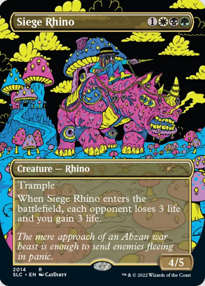Siege Rhino (Borderless) [Secret Lair 30th Anniversary Countdown Kit] - MTG Single