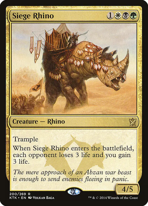 Siege Rhino [Khans of Tarkir] - MTG Single