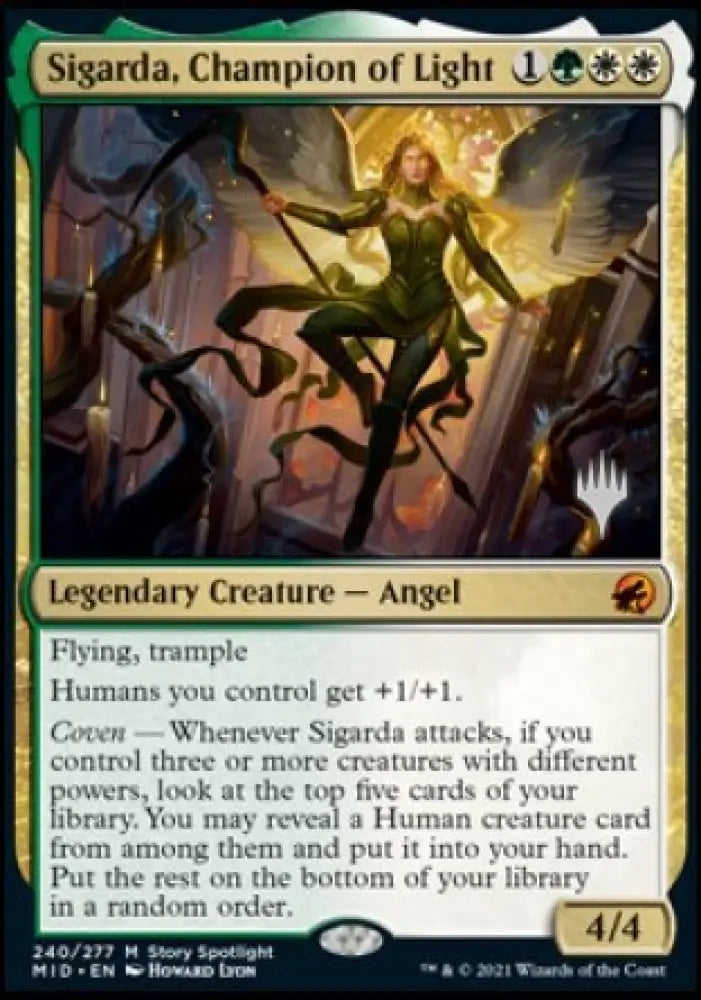 Sigarda Champion of Light (Promo Pack) [Innistrad: Midnight Hunt Promos] - MTG Single