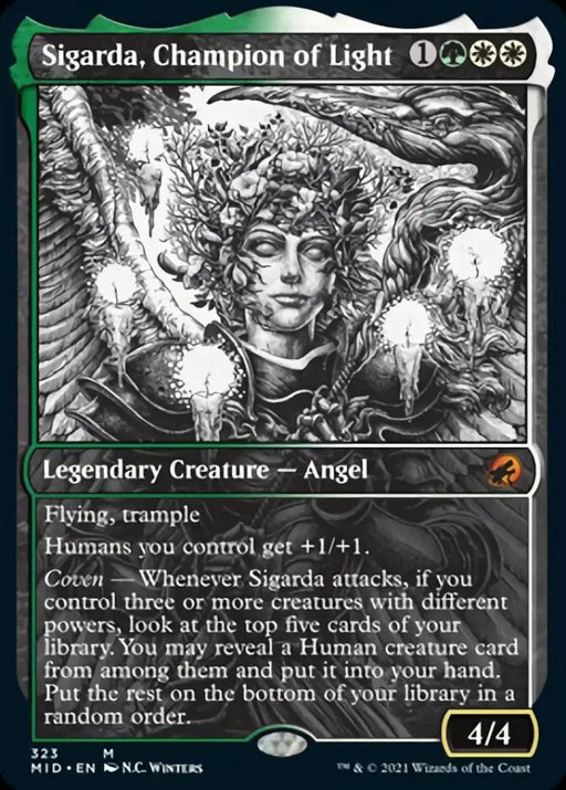 Sigarda Champion of Light (Showcase) [Innistrad: Midnight Hunt] - MTG Single