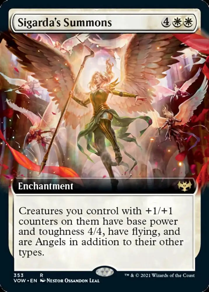 Sigarda’s Summons (Extended Art) [Innistrad: Crimson Vow] - MTG Single