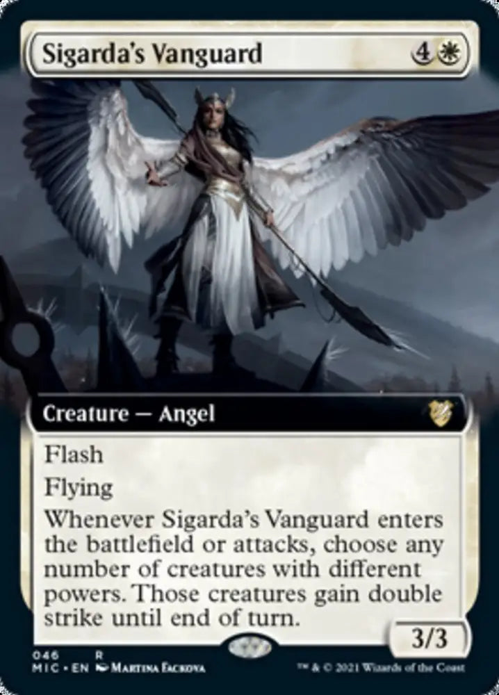 Sigarda’s Vanguard (Extended Art) [Innistrad: Midnight Hunt Commander] - MTG Single
