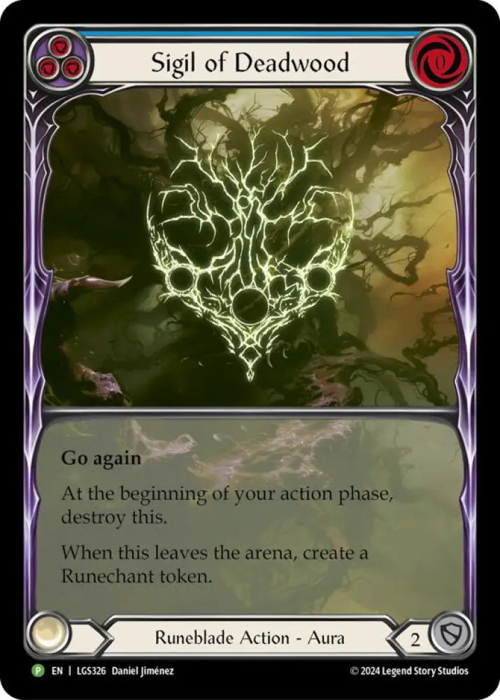 Sigil of Deadwood (Extended Art) [LGS326] (Promo) Rainbow Foil - Flesh And Blood Single