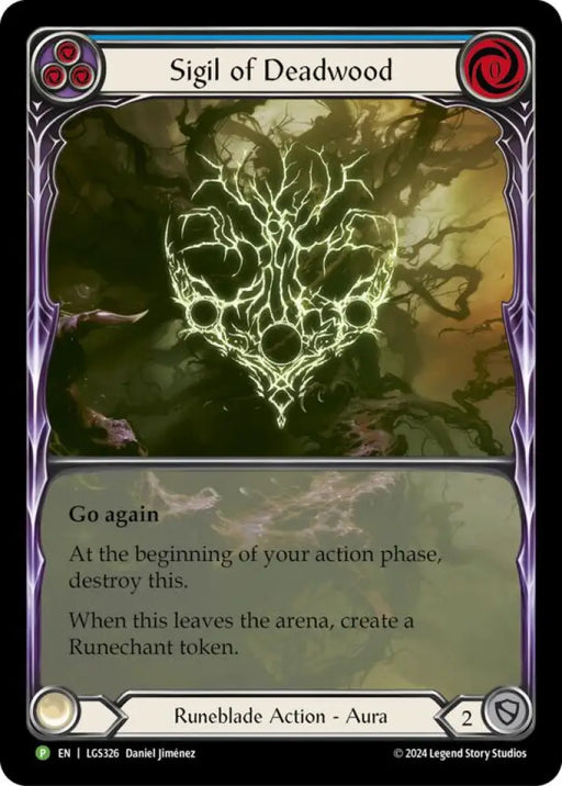 Sigil of Deadwood (Extended Art) [LGS326] (Promo) Rainbow Foil - Flesh And Blood Single