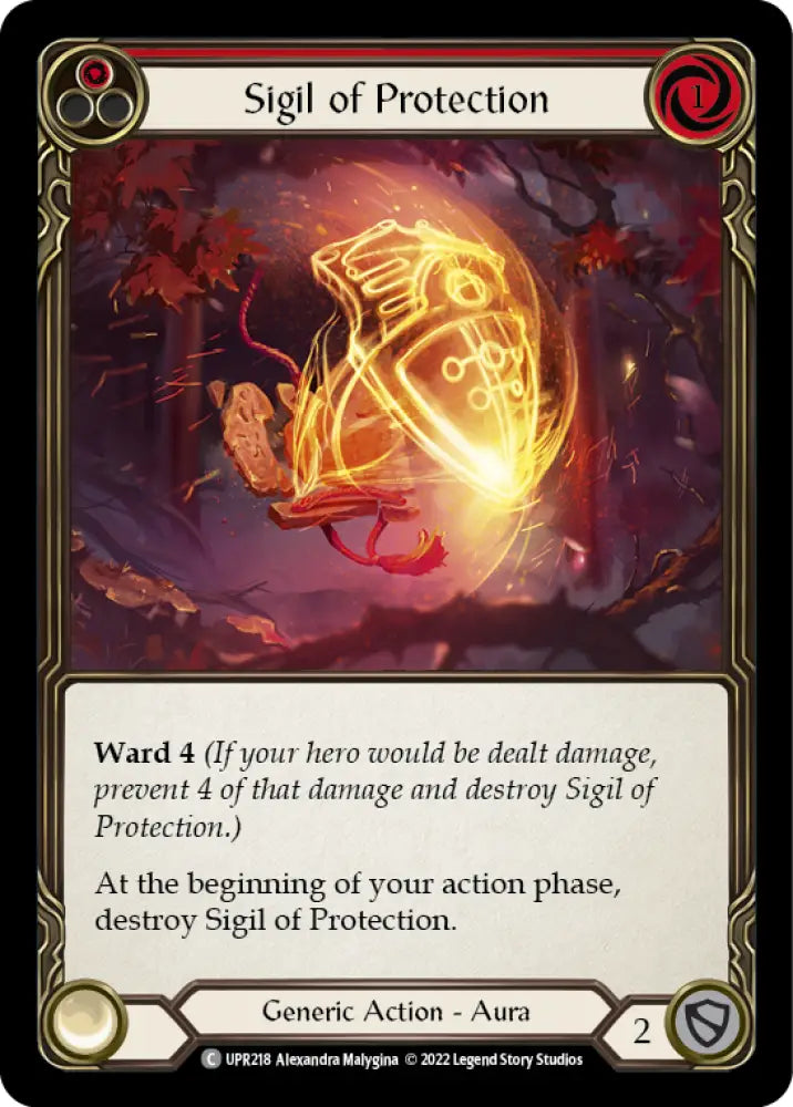Sigil of Protection (Red) [Uprising] Rainbow Foil - Flesh And Blood Single