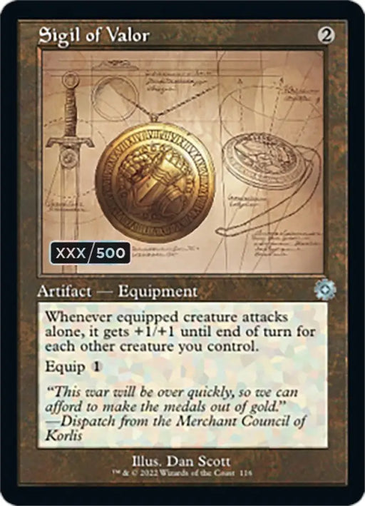 Sigil of Valor (Retro Schematic) (Serialized) [The Brothers’ War Retro Artifacts] - MTG Single