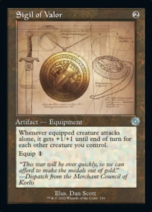 Sigil of Valor (Retro Schematic) [The Brothers’ War Retro Artifacts] - MTG Single