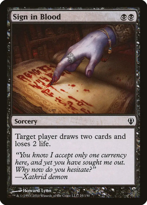 Sign in Blood [Archenemy] - MTG Single
