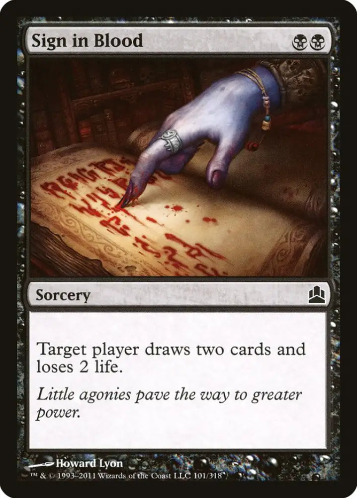 Sign in Blood [Commander 2011] - MTG Single
