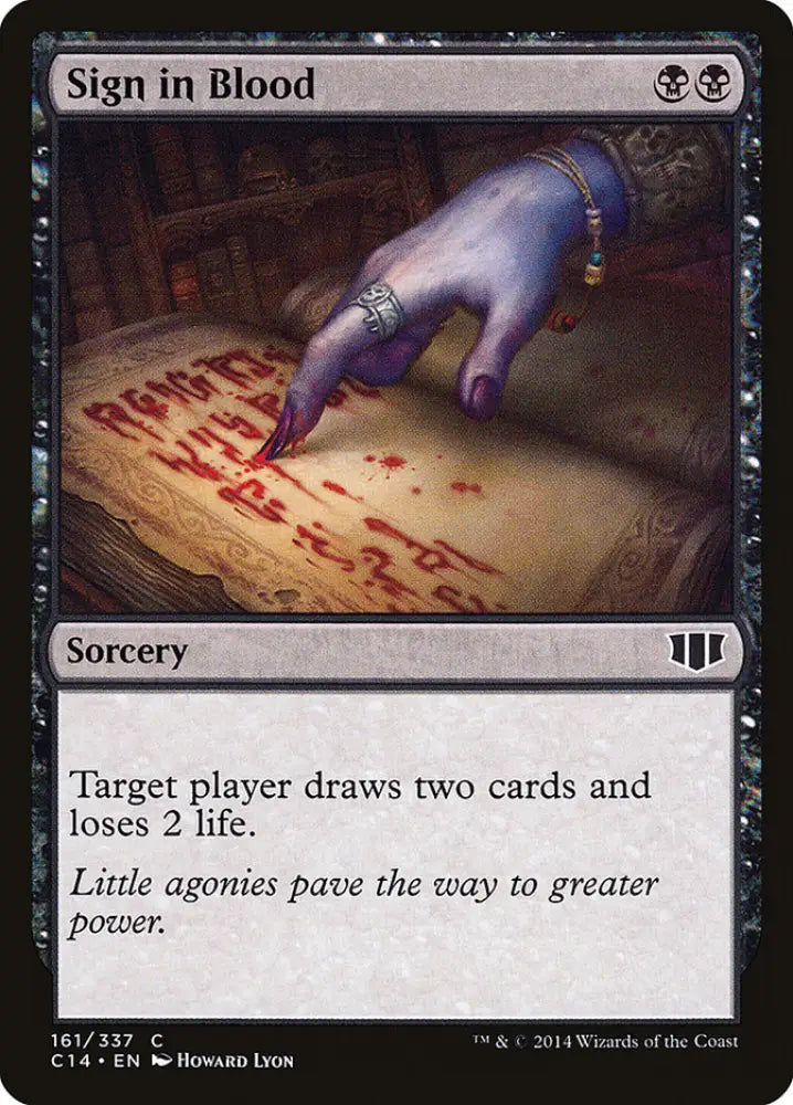 Sign in Blood [Commander 2014] - MTG Single