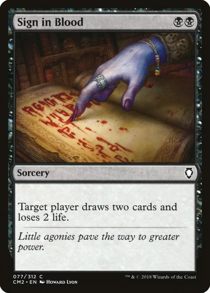 Sign in Blood [Commander Anthology Volume II] - MTG Single