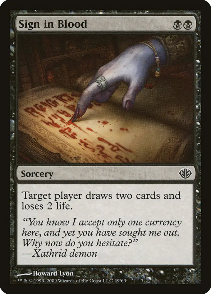 Sign in Blood [Duel Decks: Garruk vs. Liliana] - MTG Single