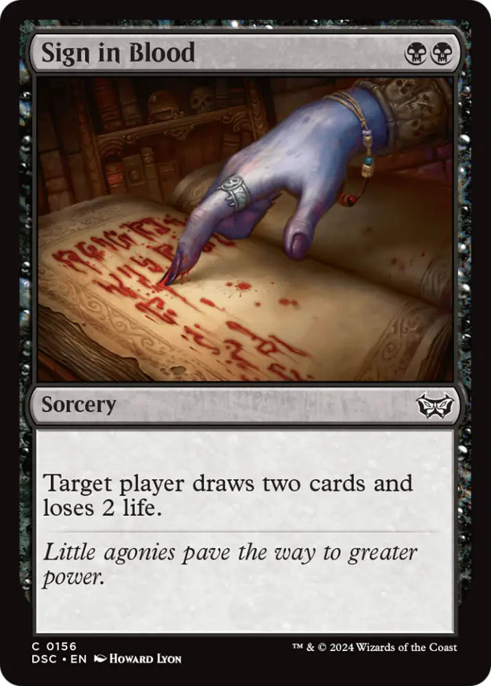 Sign in Blood [Duskmourn: House of Horror Commander] - MTG Single