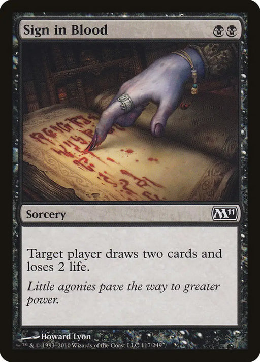 Sign in Blood [Magic 2011] - MTG Single