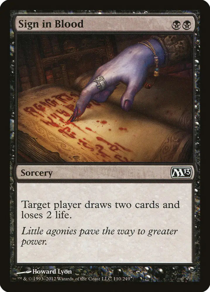 Sign in Blood [Magic 2013] - MTG Single