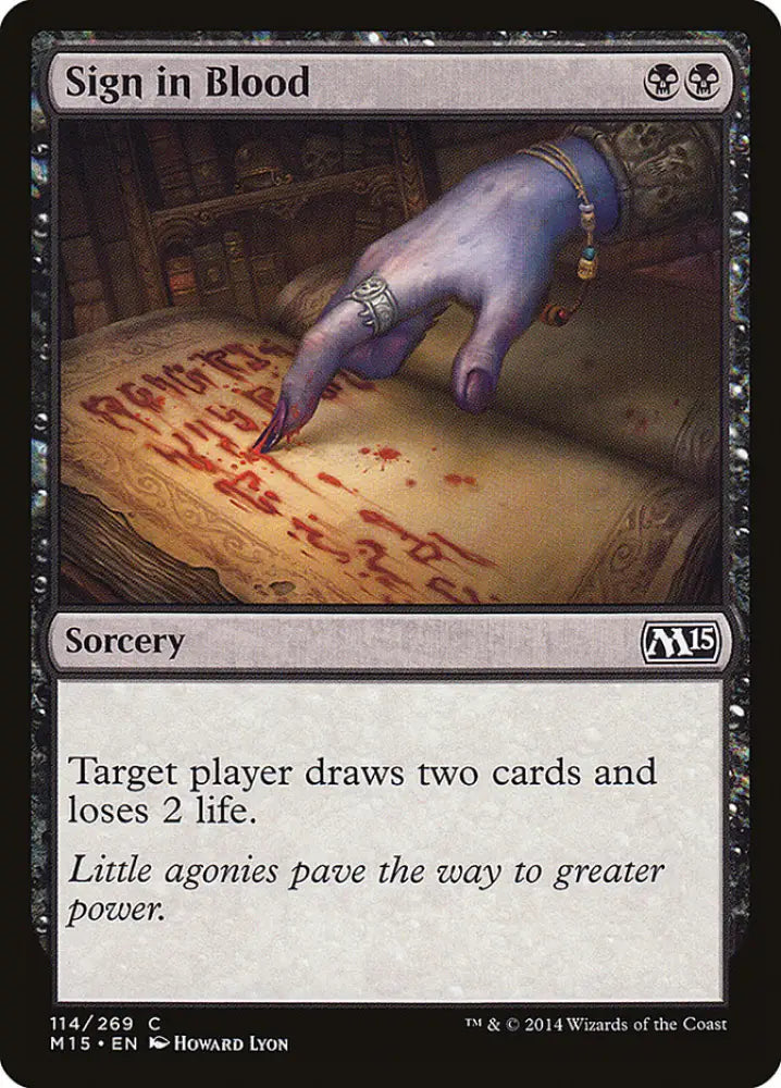 Sign in Blood [Magic 2015] - MTG Single