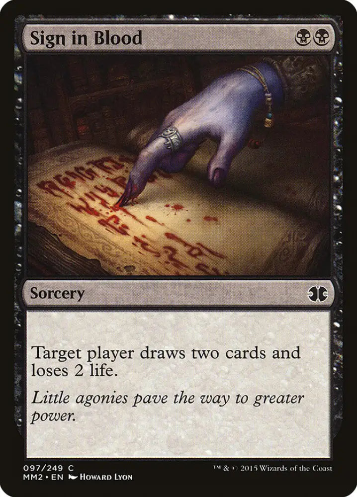 Sign in Blood [Modern Masters 2015] - MTG Single