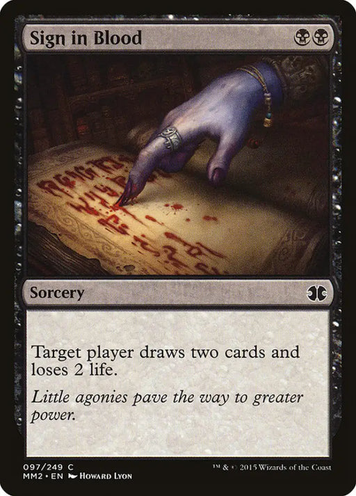 Sign in Blood [Modern Masters 2015] - MTG Single