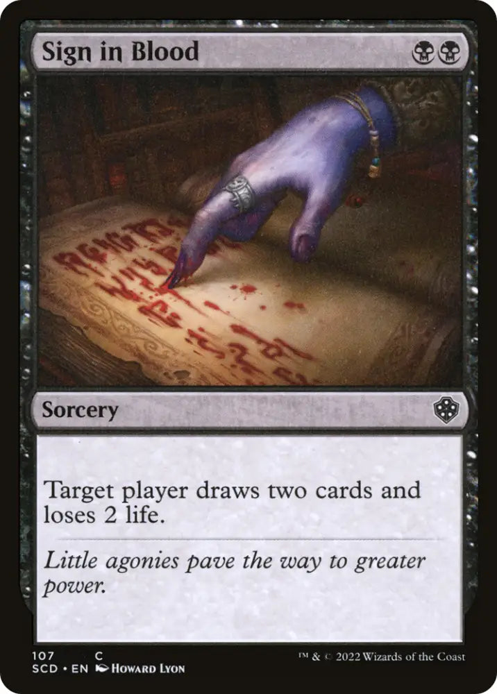 Sign in Blood [Starter Commander Decks] - MTG Single