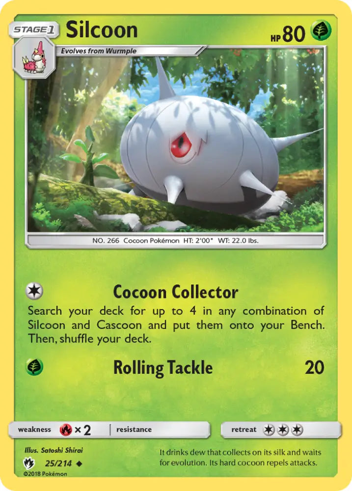 Silcoon (25/214) [Sun & Moon: Lost Thunder] - Pokemon Single