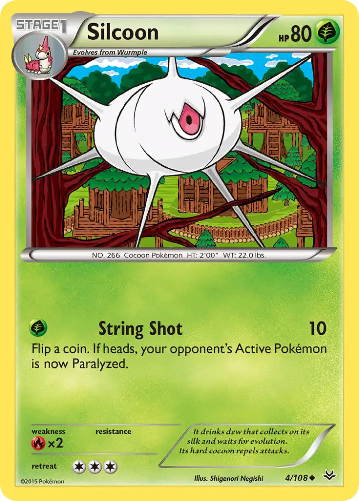 Silcoon (4/108) [XY: Roaring Skies] - Pokemon Single