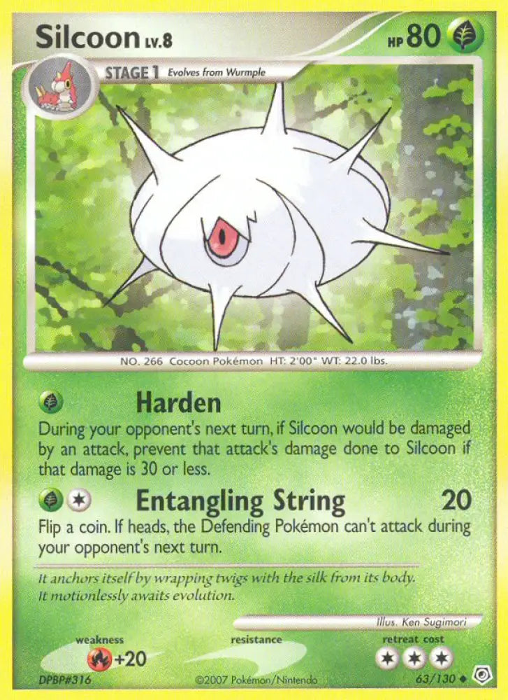 Silcoon (63/130) [Diamond & Pearl: Base Set] - Pokemon Single