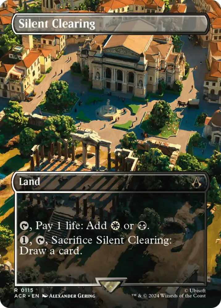 Silent Clearing (Borderless) [Assassin’s Creed] - MTG Single