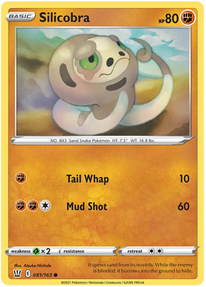 Silicobra (081/163) [Sword & Shield: Battle Styles] - Pokemon Single