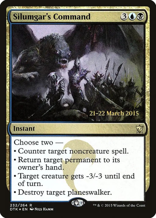 Silumgar’s Command [Dragons of Tarkir Prerelease Promos] - MTG Single