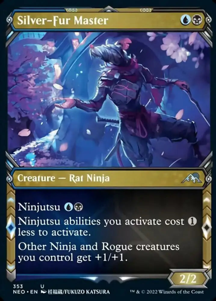 Silver-Fur Master (Showcase Ninja) [Kamigawa: Neon Dynasty] - MTG Single