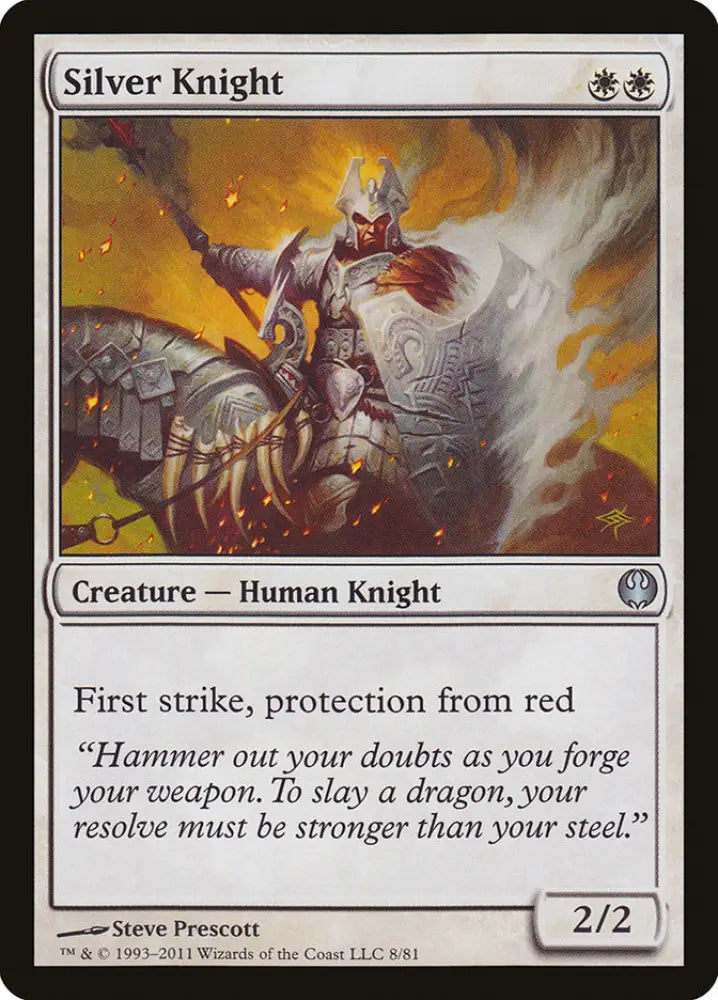 Silver Knight [Duel Decks: Knights vs. Dragons] - MTG Single