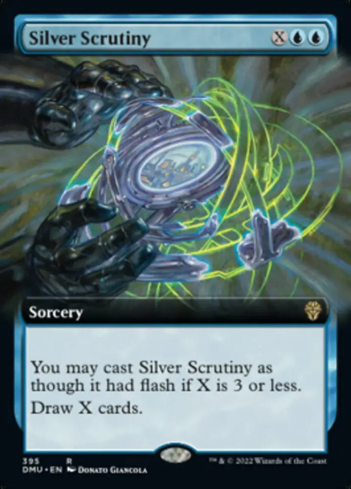 Silver Scrutiny (Extended Art) [Dominaria United] - MTG Single
