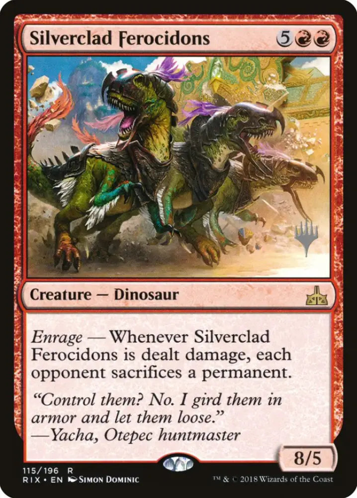 Silverclad Ferocidons (Promo Pack) [Rivals of Ixalan Promos] - MTG Single