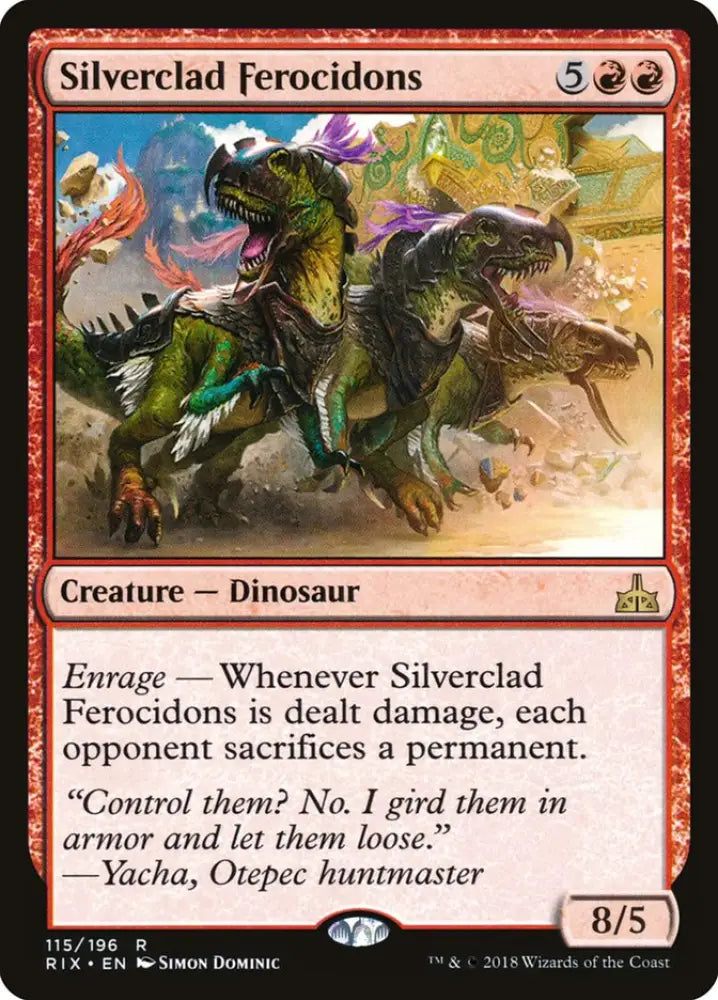 Silverclad Ferocidons [Rivals of Ixalan] - MTG Single