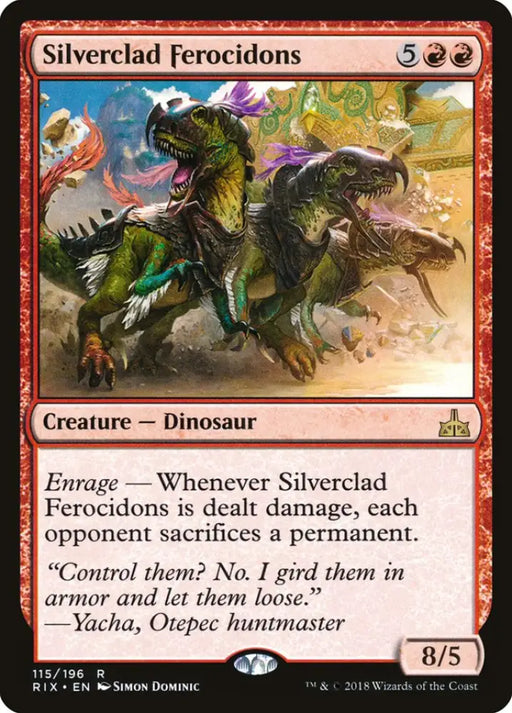 Silverclad Ferocidons [Rivals of Ixalan] - MTG Single