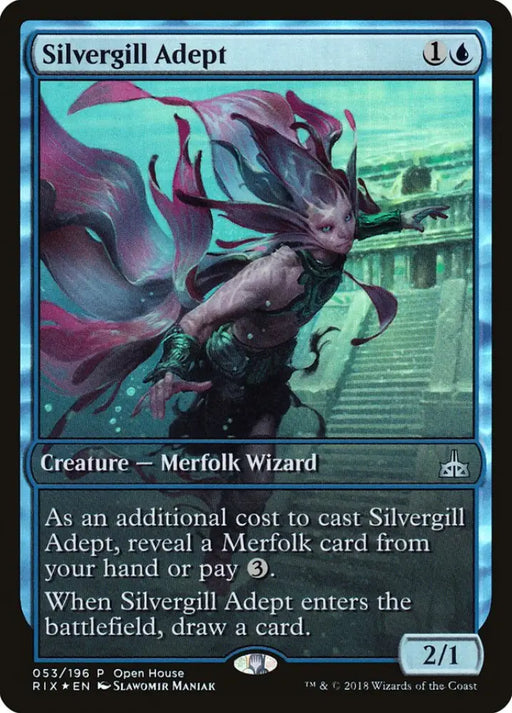 Silvergill Adept (Open House) (Extended Art) [Rivals of Ixalan Promos] - MTG Single